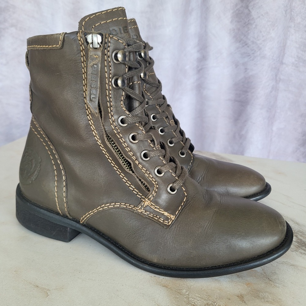 Diesel The Pit Boots Zip Gray Boots Men's Size 40/7
